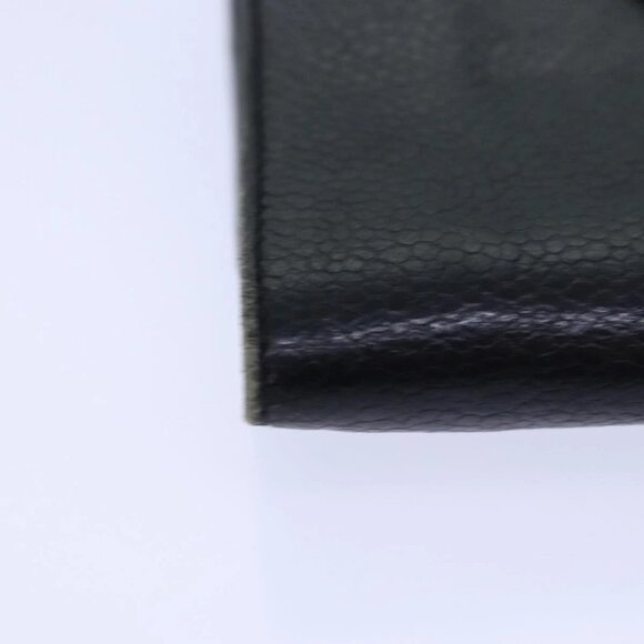 CHANEL COCO Mark Wallet Grained Calf Skin Black Gold CC Auth bs16752 - Picture 4 of 16